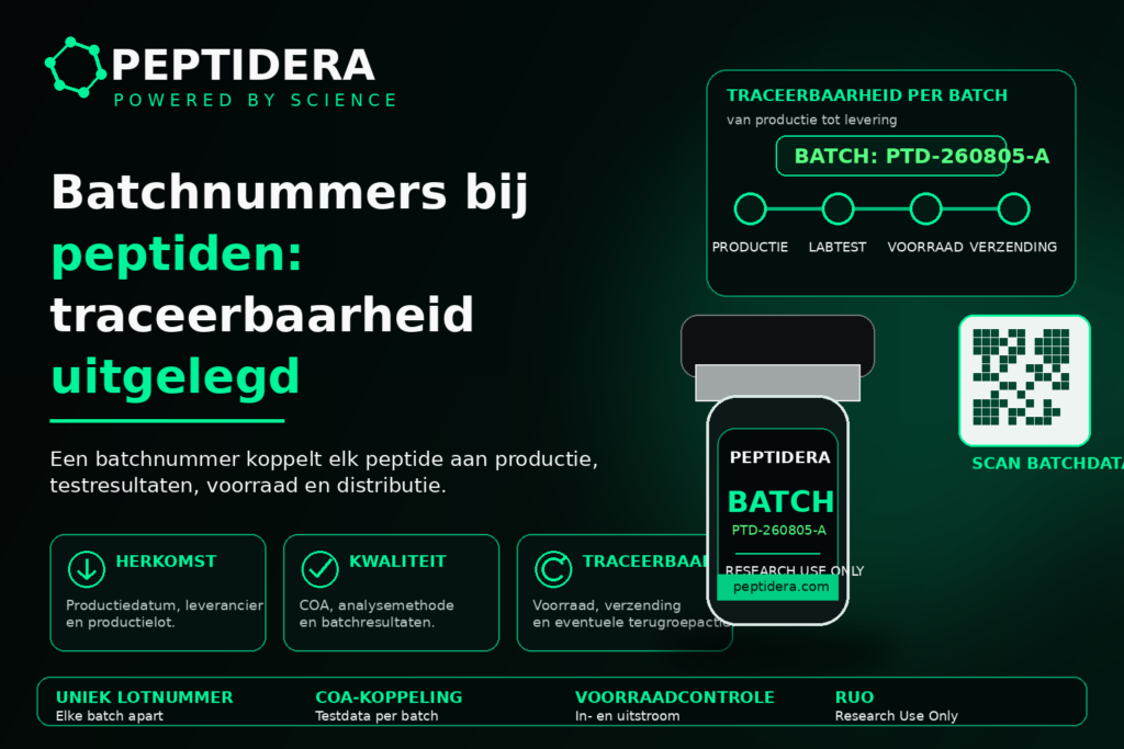Batchnummers bij peptiden: traceerbaarheid en lotcontrole batchnummers bij peptiden traceerbaarheid uitgelegd